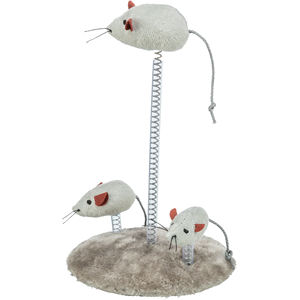 Ensemble de jouets en peluche pour chats, motif souris, 15 x 22 cm, base à ressort - Product Image 3
