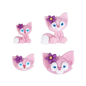 LinaBell bricolage écologique crème colle coque de téléphone autocollants nouveau petit renard 3D décorations de voiture Art Kawaii Style résine accessoires - Product Image 1