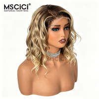 Perruque Lace Front 13x6 en Cheveux Vierges Indiens, Ondulation Souple, Blond Miel, Prête à Porter, Sangle Réglable, 100% Cheveux Humains, 14-26 pouces