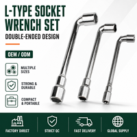 Llave de Tubo en Forma de L de Acero CR-V, Llave Hexagonal de Doble Extremo, Llave en Forma de Tubo de 6-24 mm, Herramientas Manuales para Reparación de Automóviles, Fábrica OEM