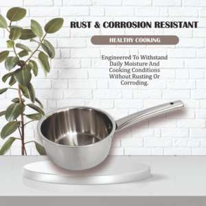 Juego de Utensilios de Cocina Clásicos de Acero Inoxidable de 4 Piezas con Sartén, Cacerola, Olla con Tapa, Apto para Lavavajillas - Product Image 1