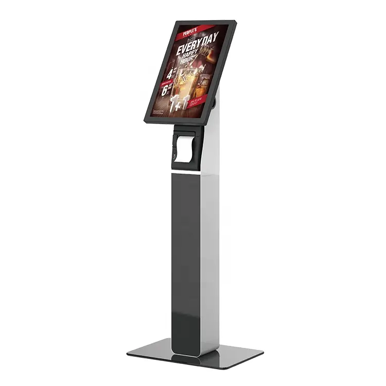 21.5 ''Indoor Queue Management Systeem Kiosk Reclame Apparatuur Touch Restaurant Zelf Order Kiosk