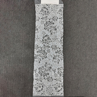 Tissu en dentelle de tulle blanc GCW-ACUVB120733, lourdement orné de sequins et de broderies florales, pour robe de mariée