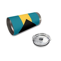 Gobelet isotherme en acier inoxydable de 20 oz avec motif personnalisé du drapeau des Bahamas, tasse de voyage idéale pour les voyages en voiture, les pique-niques et les besoins quotidiens en matière de boisson