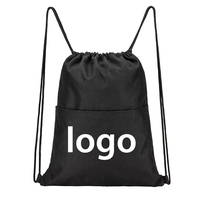 Sports chauds Fitness Polyester sac à dos poche zippée hommes femmes écologique cordon Nylon sac étanche