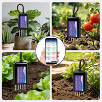 YAGO Capteur de sol 5 broches 11 cm USB Analyseur NPK du sol Connexion directe au téléphone portable Testeur de pH, EC, humidité, température et fertilité du sol