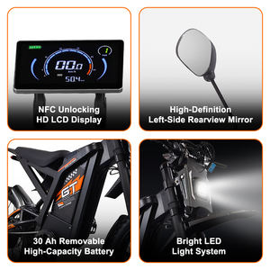 OUXI Moto Tout-Terrain <span class=keywords><strong>Électrique</strong></span> 2KW 60V30Ah Moteur Central Style Sport 24 Pouces Hors-Route <span class=keywords><strong>2000W</strong></span> Moto Dirt <span class=keywords><strong>Bike</strong></span> <span class=keywords><strong>Électrique</strong></span> GT2000 - Product Image 2