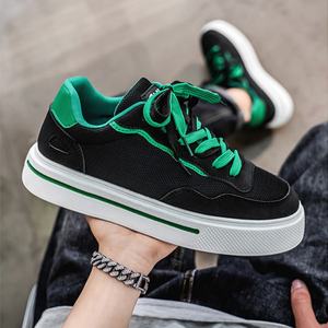 2026 New Men's Shoes Spring Fitness Sneakers Board Shoes Trendy Breathable Durable Lace-<b>Up</b> White Casual Korean Style Shoes - Product Image 3