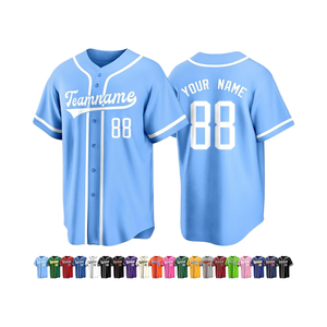 Bouton personnalisé maillot de Baseball nom personnalisé numéro équipe cousu impression uniforme de sport pour hommes femmes garçons vêtements de softball - Product Image 1