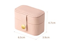Organisateur de bijoux de voyage portable de luxe avec logo personnalisé - Mini boîte à bijoux en cuir PU pour ranger les bagues et les boucles d'oreilles