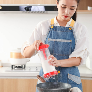 Outils de pâtisserie pour la cuisine, tamis à farine rotatif manuel avec couvercle, tamis à mailles, poussoir à sucre, tamis à farine - Product Image 3