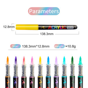 液体アートマーカープラスチック製カスタマイズソフトブラシアクリル塗料マーカーセット - Product Image 3