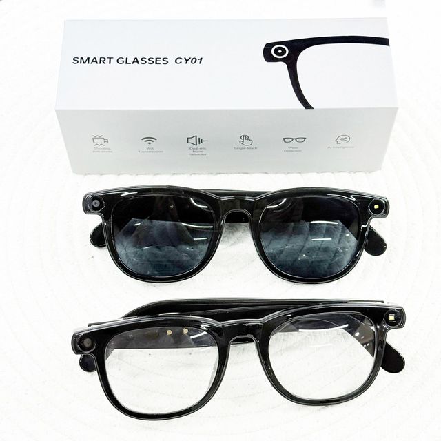 8 Million Pixel Camera AI Voice Assistant with AI Translation & Video Recording Touch Control PC Frame CY01 Smart Glasses