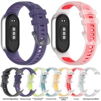 Kingmega Grosir Tali Gel Silikon Transparan Gaya Sporty dengan Gesper Pin Pengganti untuk Mi Band 11/10/9/8