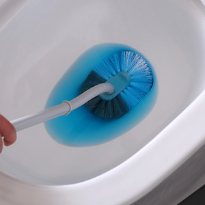 S Shaped Toilet <b>Brush</b> Plastic Long Handle Nylon Bristles For Bathroom Cleaning - Product Image 4