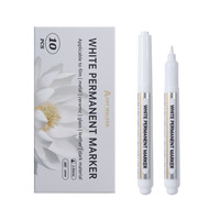 Marqueur permanent ultra-fin extra blanc pour la peinture d'art Papier plastique coloré résistant à la décoloration à séchage rapide