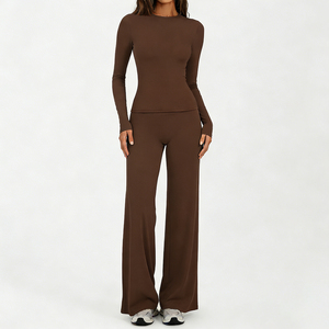 ACX8002-1+ACK8002 Tuta Sportiva da <span class=keywords><strong>Donna</strong></span> in Due Pezzi, Abbigliamento da <span class=keywords><strong>Palestra</strong></span>, Completo per Allenamento, Set Personalizzato per Fitness e Yoga - Product Image 2