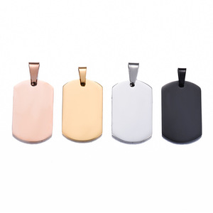 La superficie liscia del pendente in bianco dell'acciaio inossidabile dello specchio può essere incisa 18x30mm ciondolo personalizzato della foto - Product Image 5