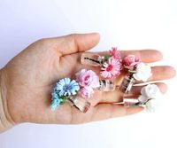 Vases en verre à fleurs roses miniatures faits à la main à l'échelle 1:12 bouteilles en résine Micro décorations de paysage pour jardin féerique