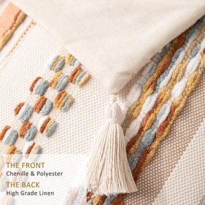 Boho ném đệm Bìa dệt chần trang trại gối bìa với tua kết cấu sọc đệm trường hợp trung tính gối trường hợp - Product Image 5