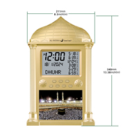 AL FATIHA Horloge numérique de bureau et murale FAJ-118 avec affichage complet des heures d'Azan, lecteur d'Adhan, décoration islamique pour la maison, rappel de prière pour mosquée