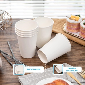Gobelets en papier compostables et biodégradables de 12 oz pour les cafés écologiques - Product Image 2