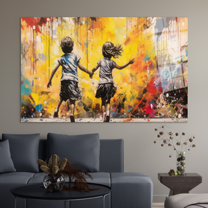 Póster de Lona con Arte Callejero Infantil, Decoración de Pared con Graffiti Urbano Impreso, Arte en Vidrio Templado - Product Image 3
