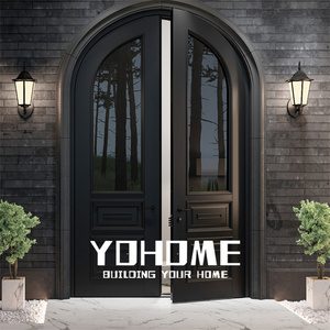 Porta d'Ingresso Moderna in Alluminio a <span class=keywords><strong>Doppia</strong></span> <span class=keywords><strong>Anta</strong></span> per Residenze in Canada, Porta Esterna di Lusso a <span class=keywords><strong>Doppia</strong></span> Apertura, Porte di Sicurezza a Doppio Ingresso - Product Image 6