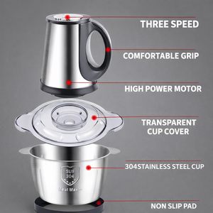 Hachoir à viande professionnel de haute qualité en acier inoxydable, prix bas, robot culinaire domestique 5L avec moteur puissant - Product Image 2