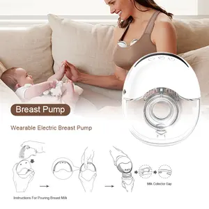 MY-375 Portable Hands-Free Low Noise LED Display Electric Breast Pumps Wearable Breast Pump For Breastfeeding