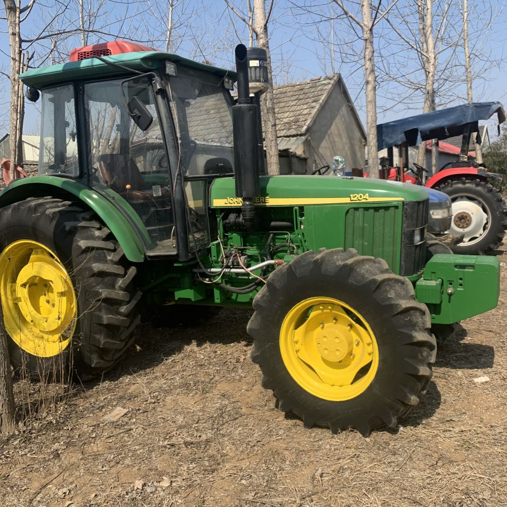 used second hand new wheel tractor 4X4wd john deere 120hp with farming equipment agricultural machinery mini compact loader