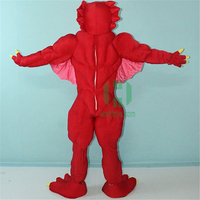 Costume de mascotte de danse du dragon chinois pour la location et la vente de costumes de dragon rouge