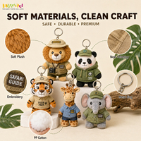 Porte-clés en peluche animaux créatifs, conception personnalisée, fabricant OEM ODM pour les chaînes de magasins, les marques touristiques et les produits dérivés de personnages