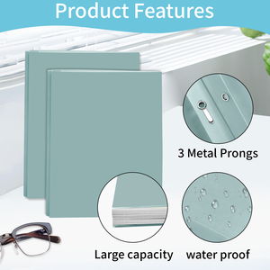 2 Pocket Multicolor <strong>Folders</strong> <strong>With</strong> 3 Prongs And Business Card Slot For School Office Home Business - Product Image 2