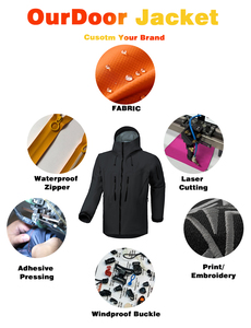 <span class=keywords><strong>Giacca</strong></span> Softshell Personalizzata per <span class=keywords><strong>Uomo</strong></span>, per Tutte le Stagioni, 320G, 3 Strati in Poliestere, Impermeabile, Antivento, Traspirante, con Zip Frontale - Product Image 2