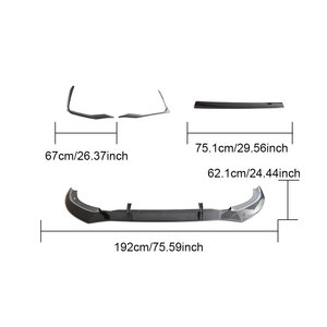 JC Sportline RSQ8 séparateur de lèvre avant en fibre de carbone pour <span class=keywords><strong>Audi</strong></span> RSQ8 Sport Utility 4 portes 2019-2023 - Product Image 6