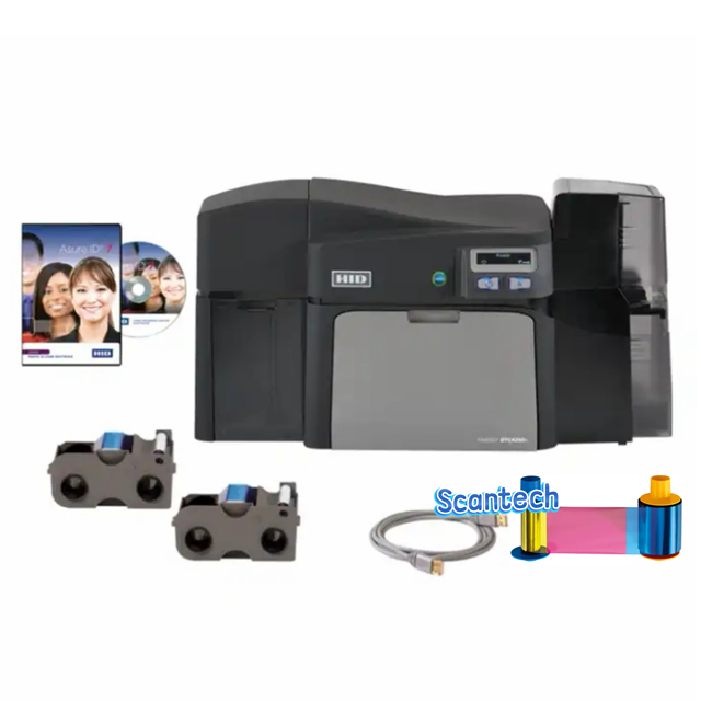 Hid Fargo DTC4250e ID Card Printer 300dpi Plastic PVC Card Printer Machine Single and Double Side Nfc  Card  Printer