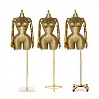 Mannequin femme grande taille en fibre de verre renforcée, style européen et américain, avec hanches généreuses et taille fine, demi-corps