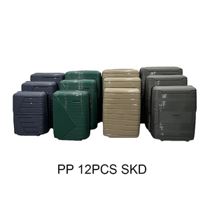 Nouvelle conception, 12 pièces, ensembles de bagages de voyage urbains semi-finis SKD, collection de valises de luxe en PP, vente en gros d'usine - Product Image 2