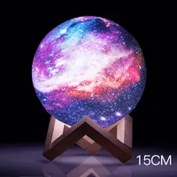 Starry Sky Night Light Moon Lamp、Ticent Star Light 5.9 Inch Table Lamp Kids Gift Women USB Charging Touch Control Brightness 3D
