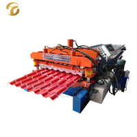 Machine de formage de rouleaux de panneaux de toiture en tuiles émaillées