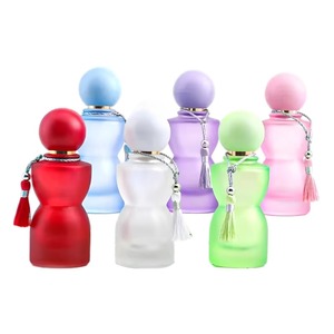 Flacons de parfum en verre givré de 30 ml avec pompon, contenants de parfum rechargeables, flacons de parfum en verre à vaporisation fine vides - Product Image 2