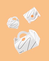 Carton de qualité alimentaire, personnalisation complète de la boîte à gâteaux de haute taille avec poignée