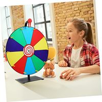 30 cm Roue de la Fortune et Plateau Tournant de Jeu, Machine de Loterie à Effaçage à Sec pour Tirage de Prix, en Métal et PVC, Légère et Portable, pour Événements
