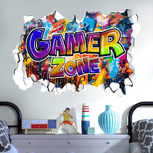 Autocollant Mural Amovible Chambre de Garçon Chambre à Coucher Décoration de Salle de Jeux <span class=keywords><strong>Stickers</strong></span> Muraux - Product Image 4