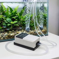 Pompe à air rectangulaire en plastique ultra-silencieuse et durable Atman 3.5W-4.5W pour aquarium et réservoir de poissons, idéale pour le salon