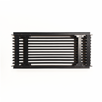 Diffuseur d'air linéaire en plastique pour maison, appartement, hôtel, villa, ventilation CVC, grille amovible disponible en noir et blanc