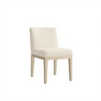 Chaise de salle à manger DIsen au design minimaliste moderne, avec assise en cuir durable et structure en bois massif, non pliable, pour l'ameublement de la maison