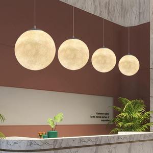 Lámpara Colgante Esférica LED Acrílica con Forma de Luna, Altura Ajustable, para Escaparates de Tiendas de Arte Creativo, Restaurantes, Bares y Mostradores de Ropa - Product Image 2