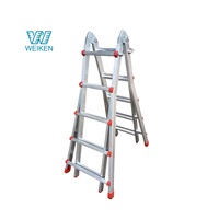 Échelle multi-usages 3/4/5/6 marches Escalier pliant 6 en 1 pour l'extérieur Échelle en aluminium à double usage Échelle géante pliante